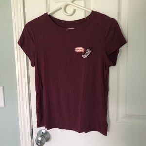 American eagle shirt with patch detail